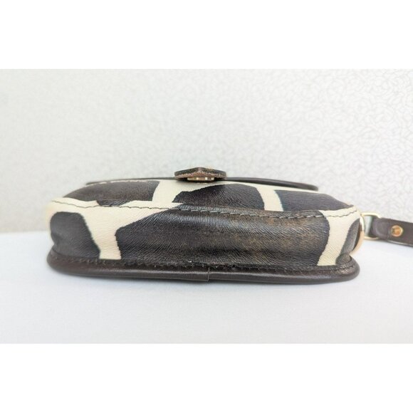 Dooney & Bourke Giraffe Print Wristlet Wallet Brown Cream/Off White Gold - Picture 4 of 12
